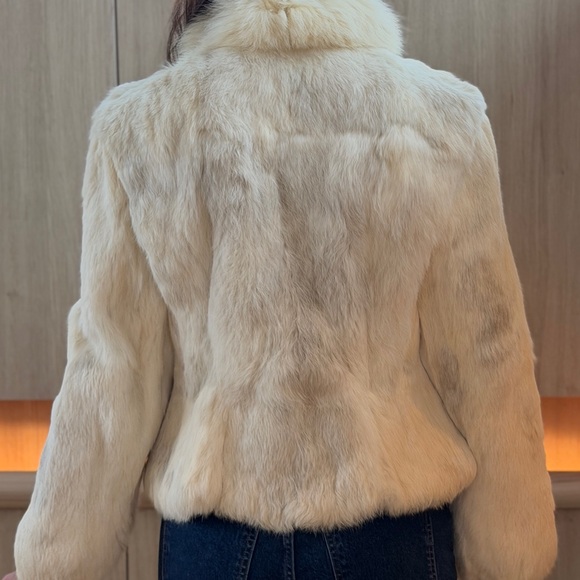 Vintage Ivory Rabbit Fur Jacket - Picture 6 of 6